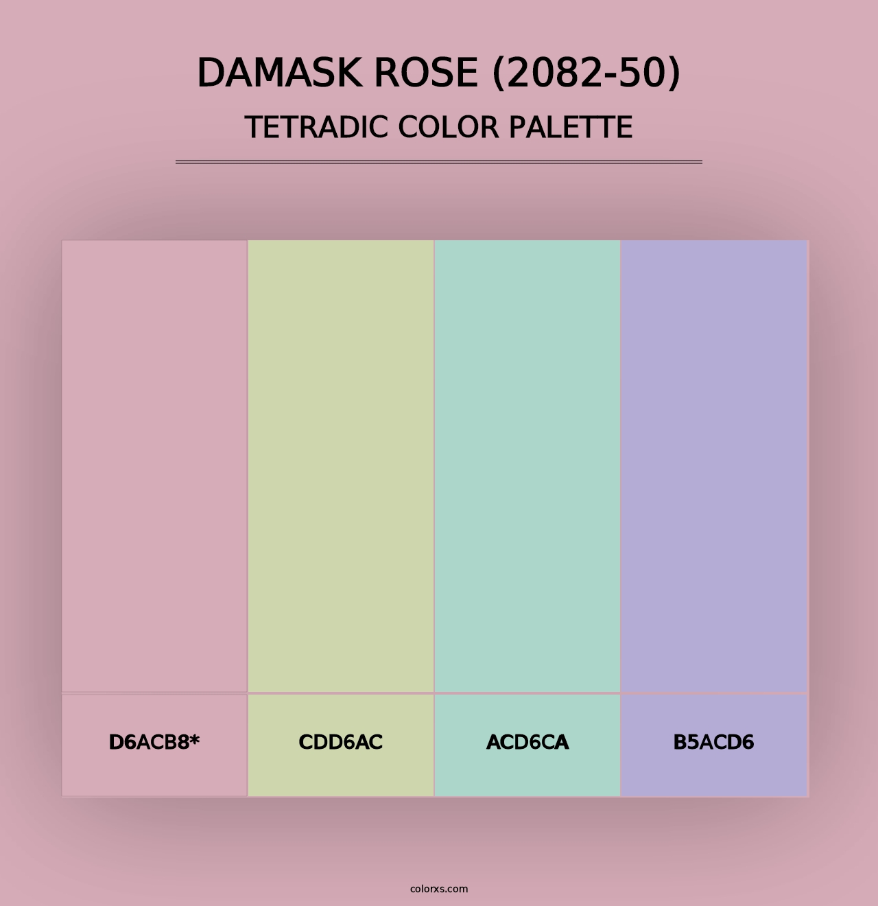 Damask Rose (2082-50) - Tetradic Color Palette