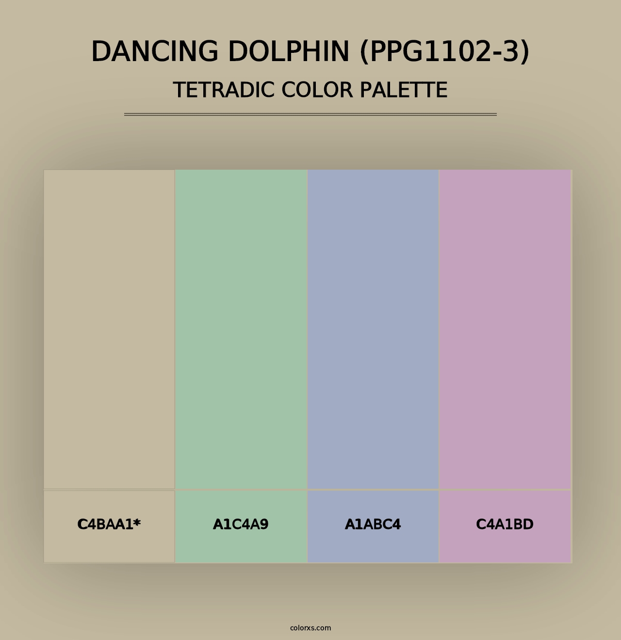 Dancing Dolphin (PPG1102-3) - Tetradic Color Palette