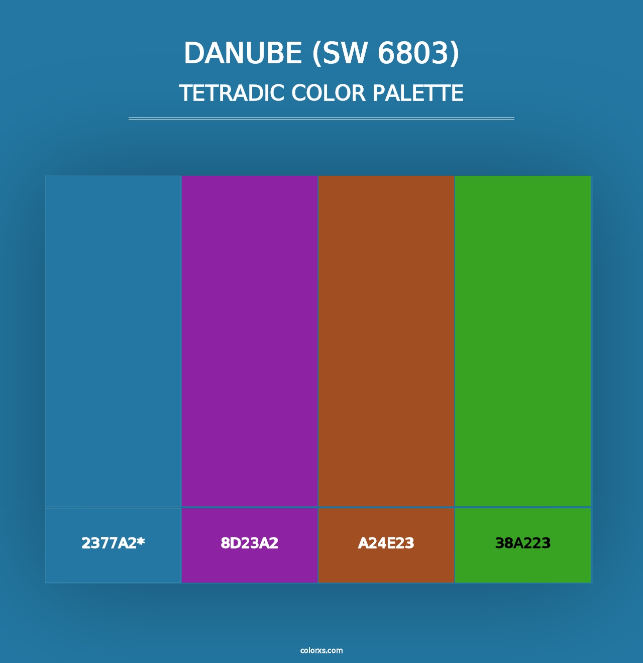 Danube (SW 6803) - Tetradic Color Palette