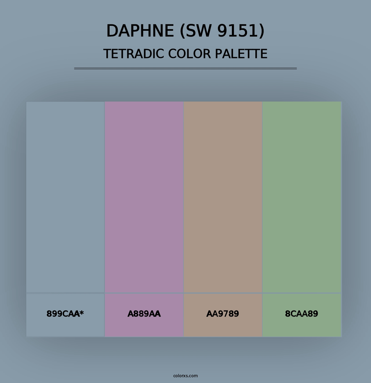 Daphne (SW 9151) - Tetradic Color Palette