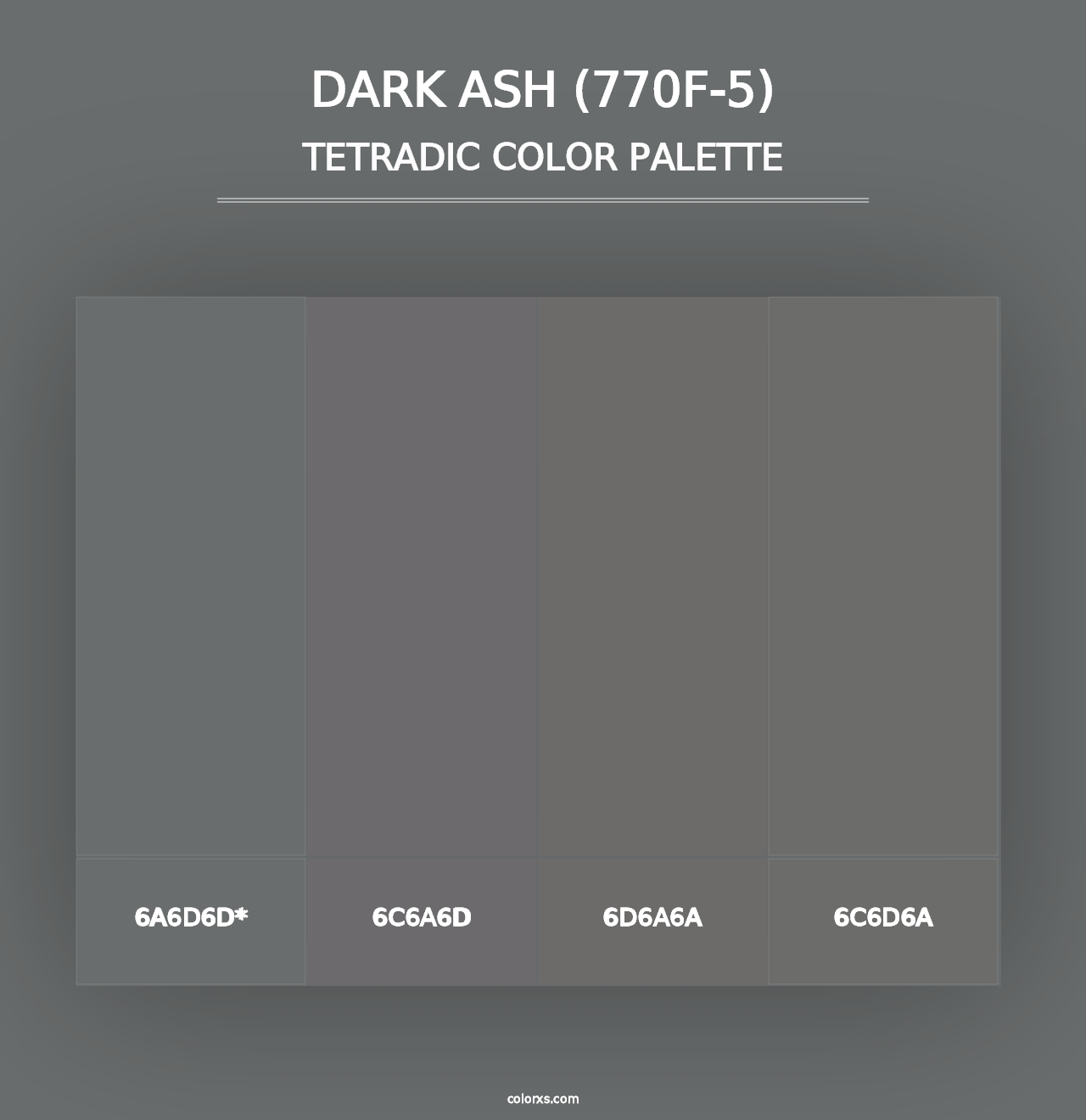 Dark Ash (770F-5) - Tetradic Color Palette