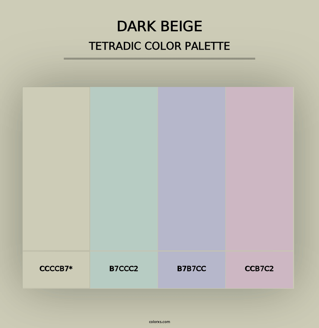 Dark Beige - Tetradic Color Palette