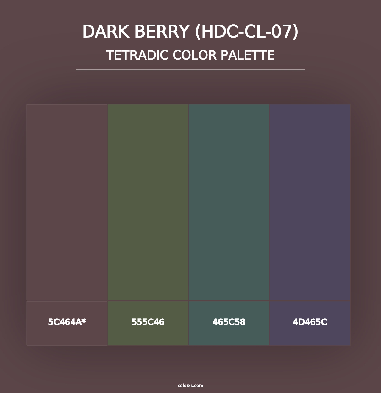 Dark Berry (HDC-CL-07) - Tetradic Color Palette