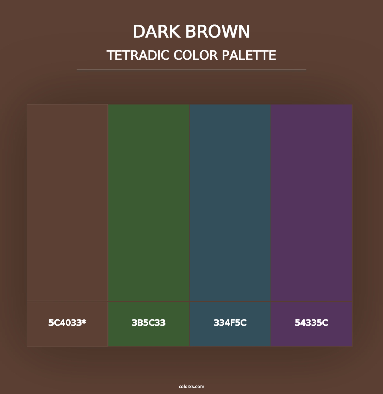 Dark Brown - Tetradic Color Palette