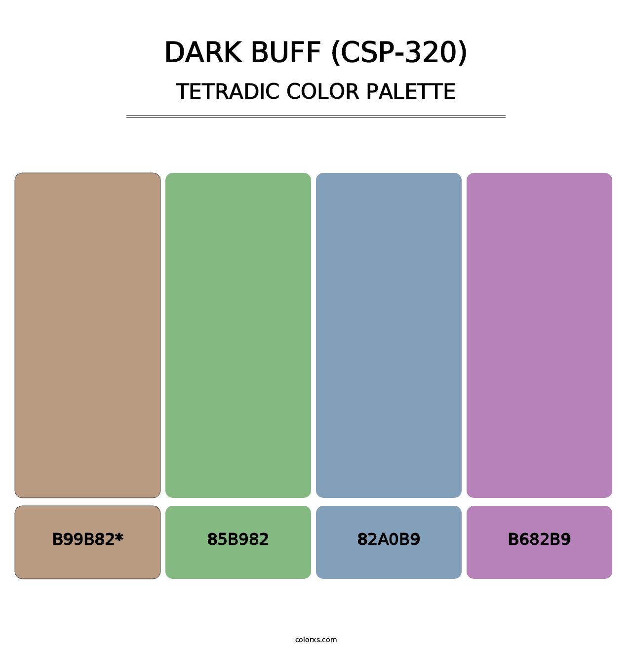 Dark Buff (CSP-320) - Tetradic Color Palette