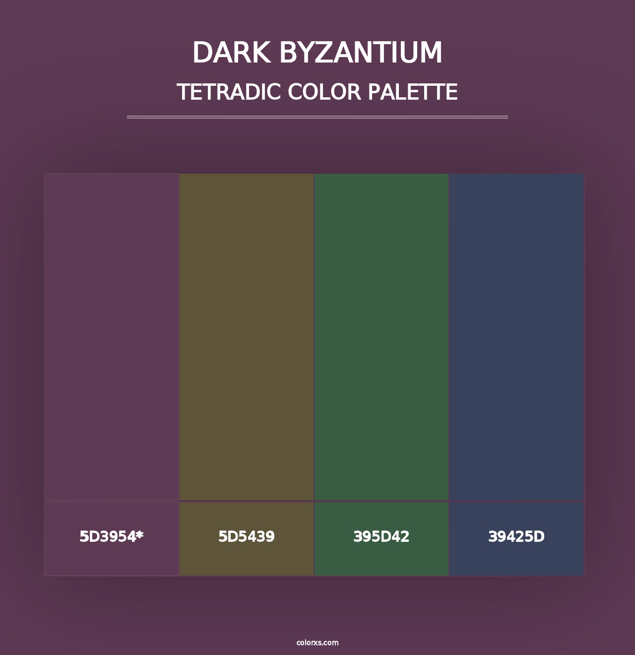 Dark Byzantium - Tetradic Color Palette