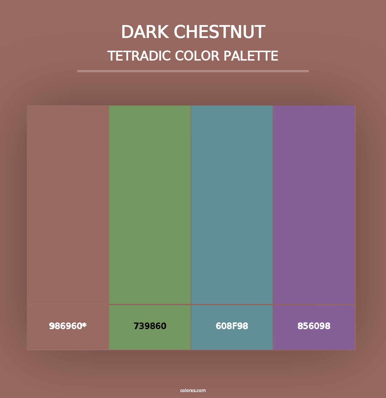 Dark Chestnut - Tetradic Color Palette