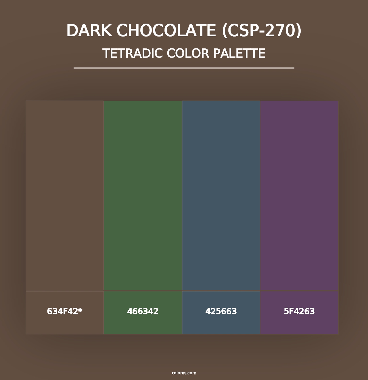 Dark Chocolate (CSP-270) - Tetradic Color Palette