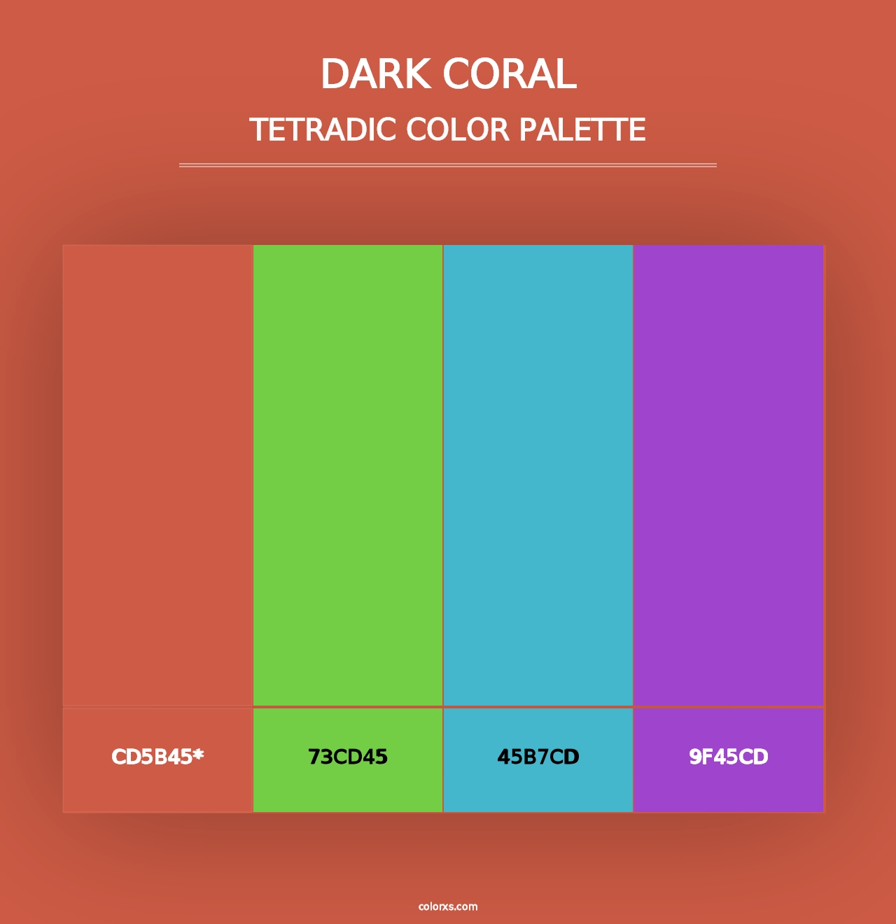 Dark Coral - Tetradic Color Palette