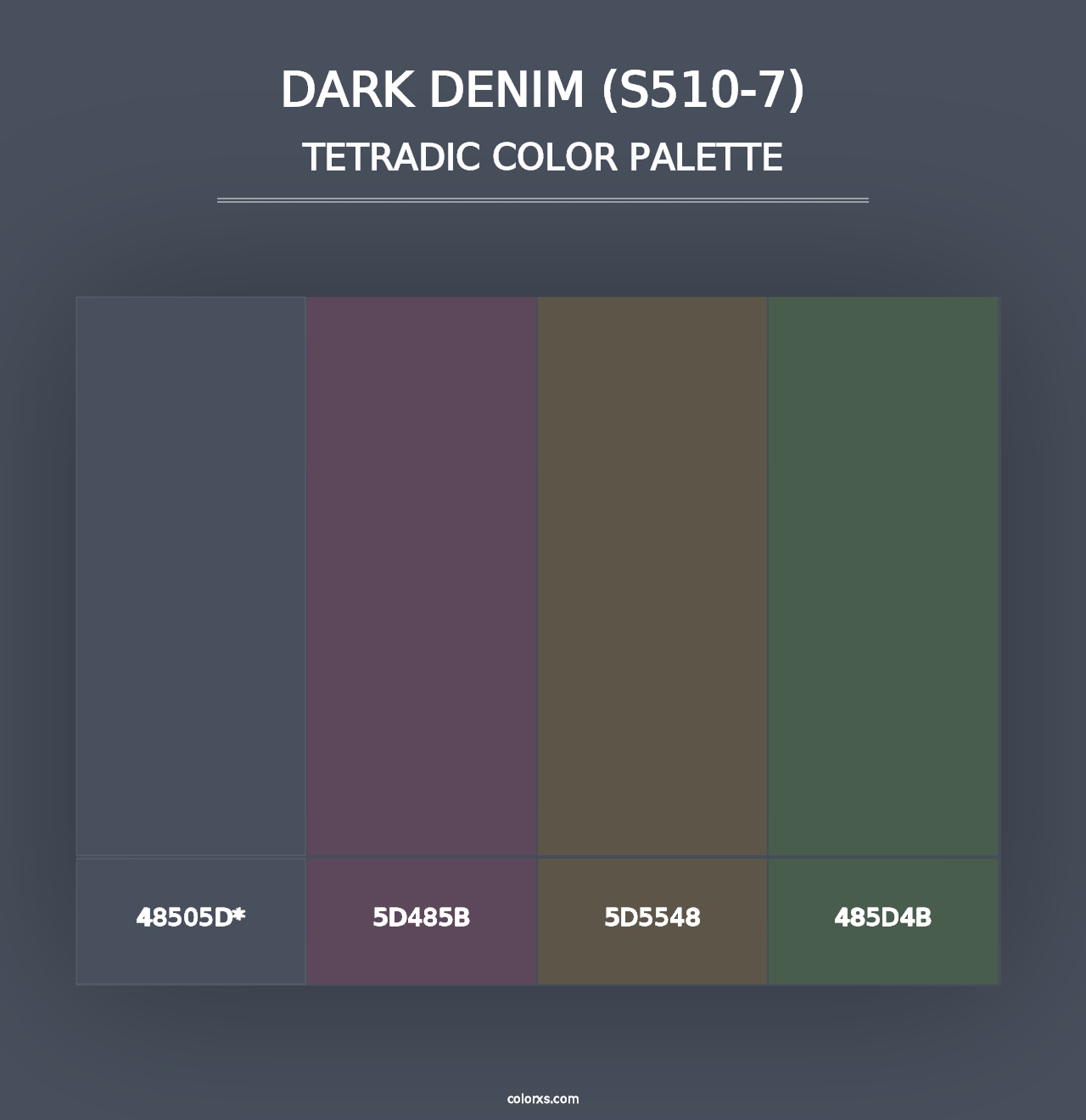 Dark Denim (S510-7) - Tetradic Color Palette