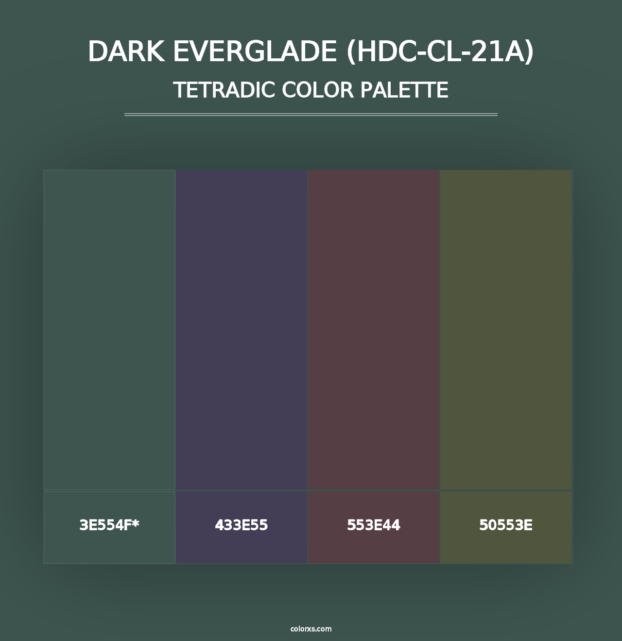 Dark Everglade (HDC-CL-21A) - Tetradic Color Palette