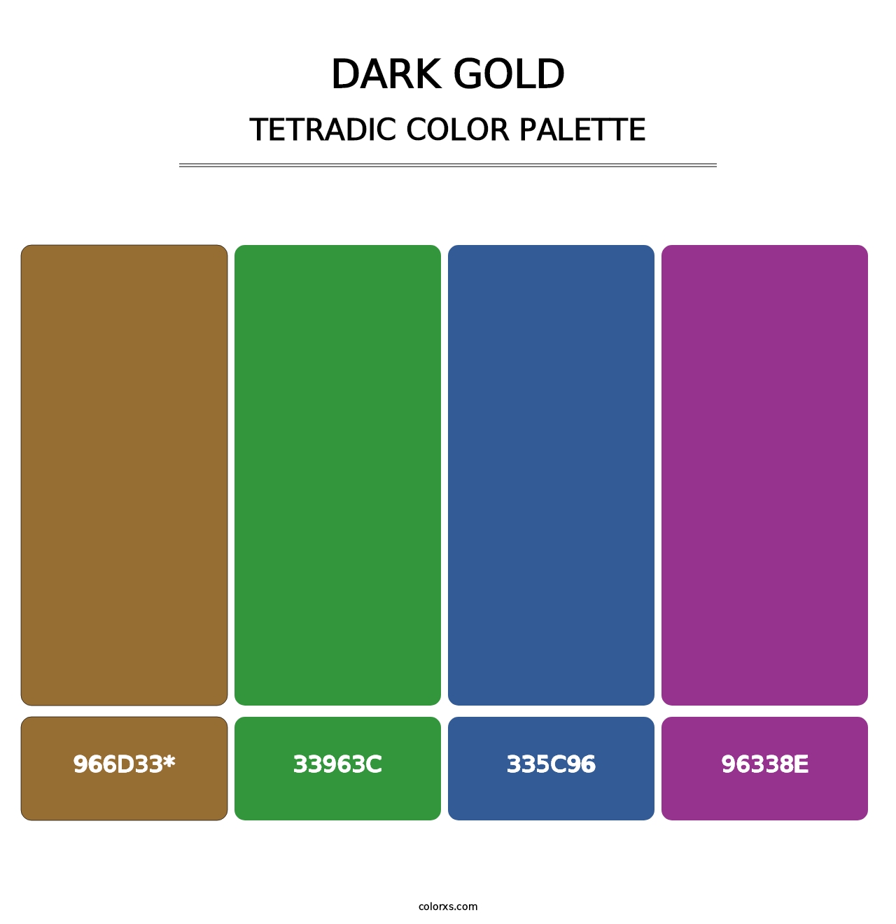 Dark Gold - Tetradic Color Palette