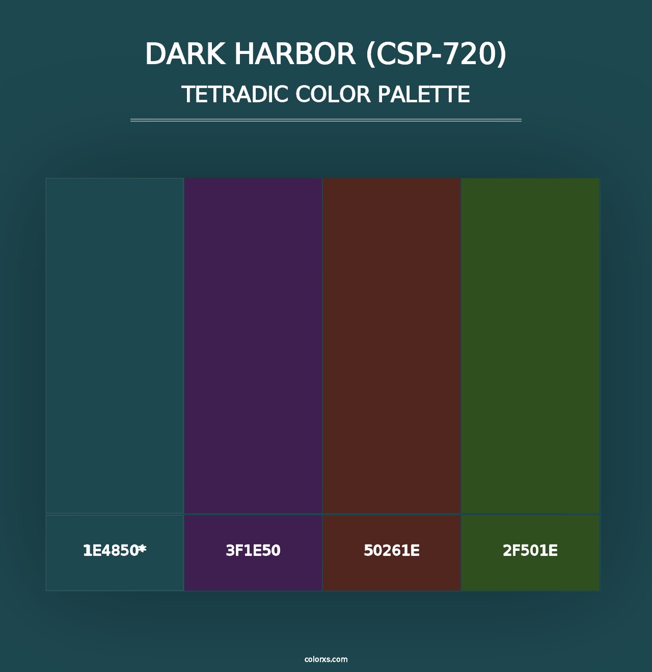 Dark Harbor (CSP-720) - Tetradic Color Palette