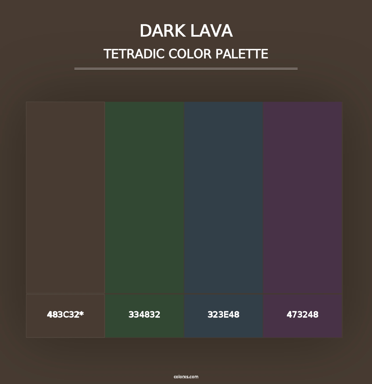 Dark Lava - Tetradic Color Palette