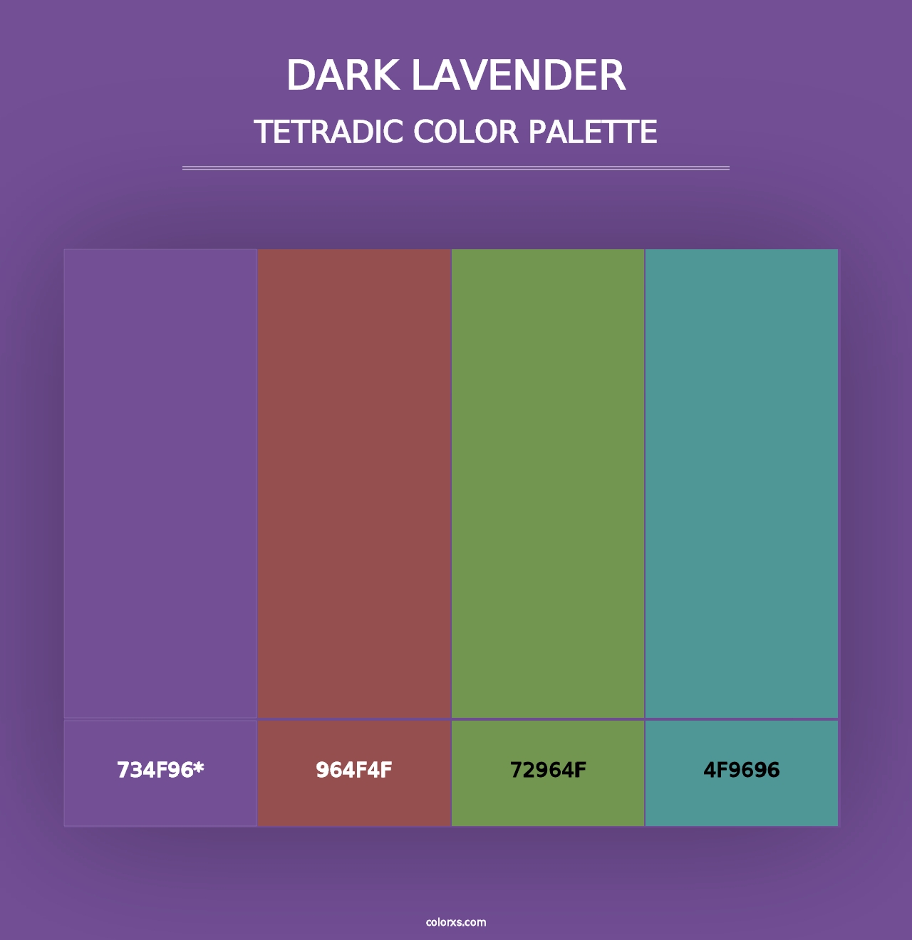 Dark Lavender - Tetradic Color Palette