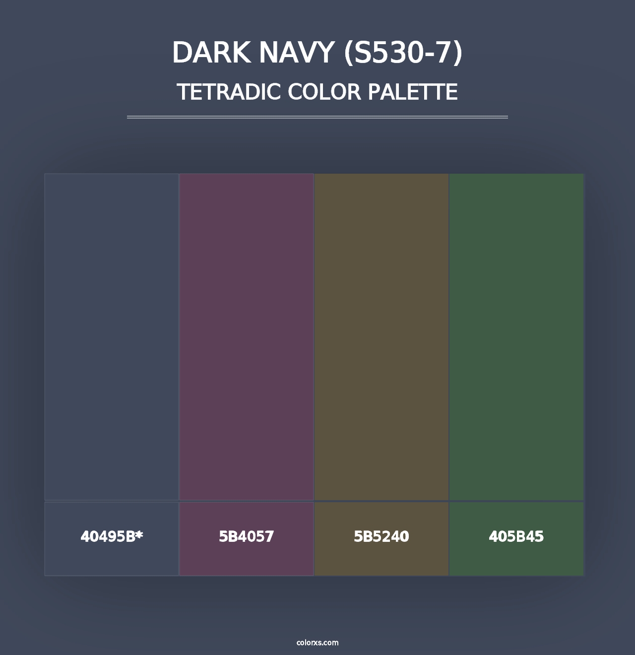 Dark Navy (S530-7) - Tetradic Color Palette