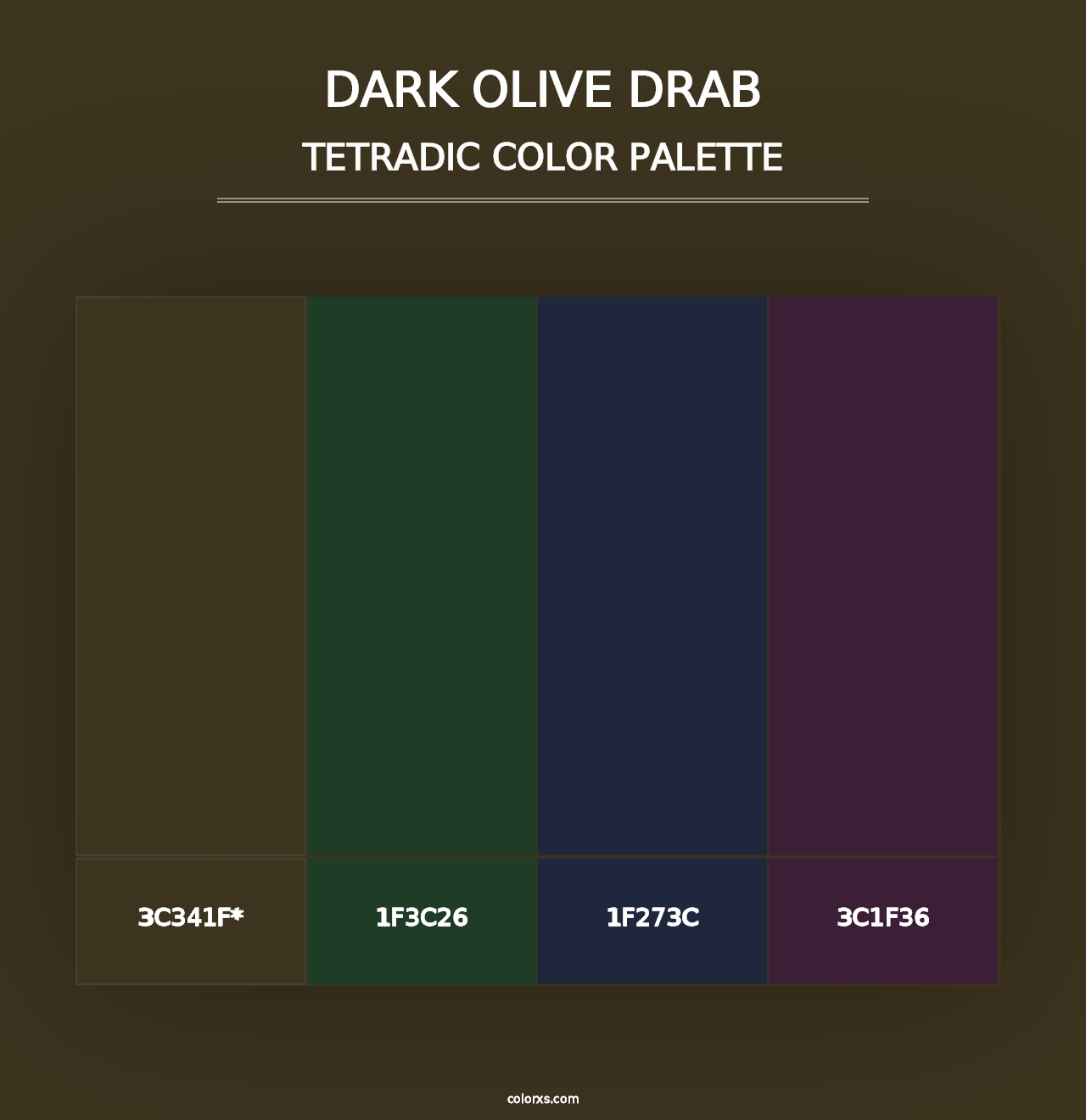 Dark Olive Drab - Tetradic Color Palette