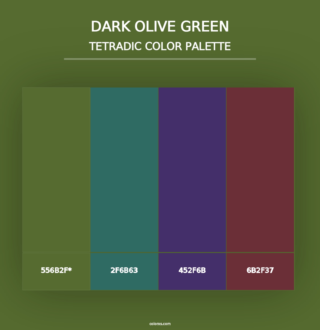 Dark Olive Green - Tetradic Color Palette