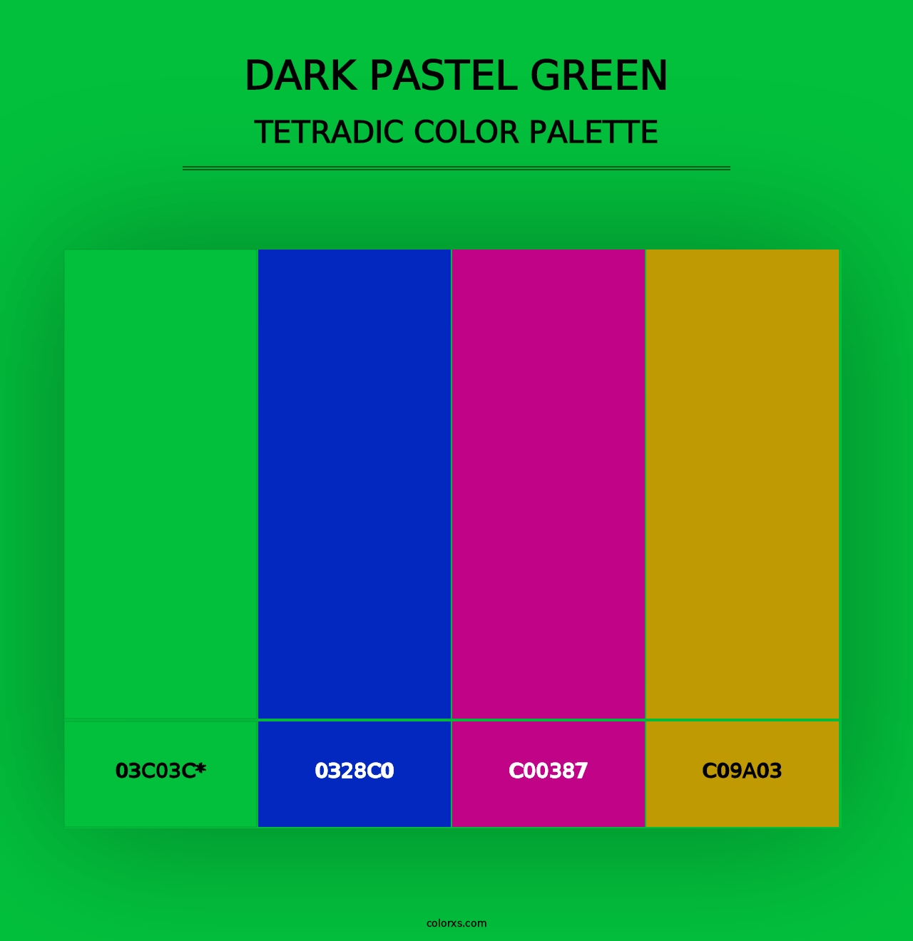 Dark Pastel Green - Tetradic Color Palette