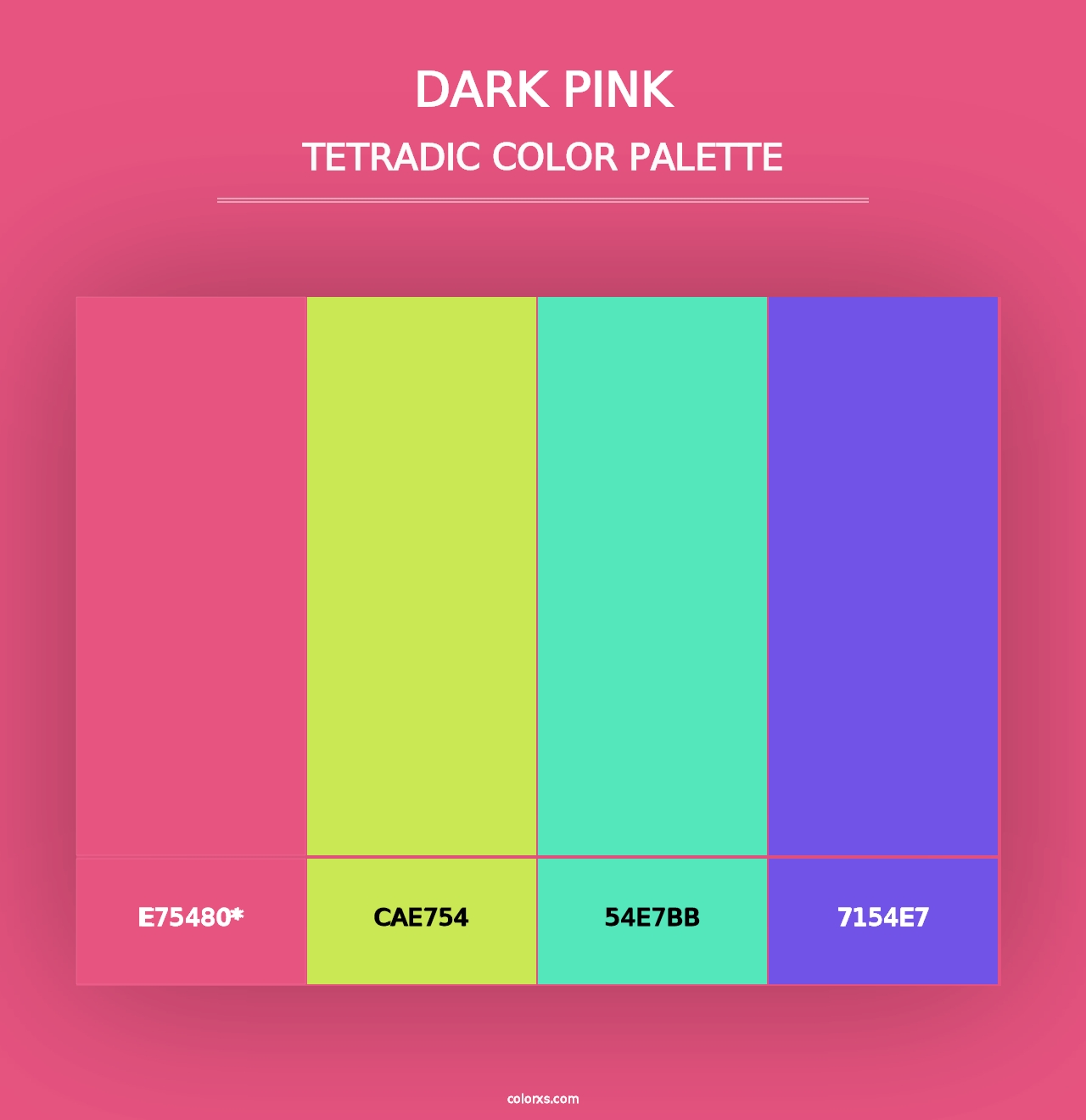 Dark Pink - Tetradic Color Palette