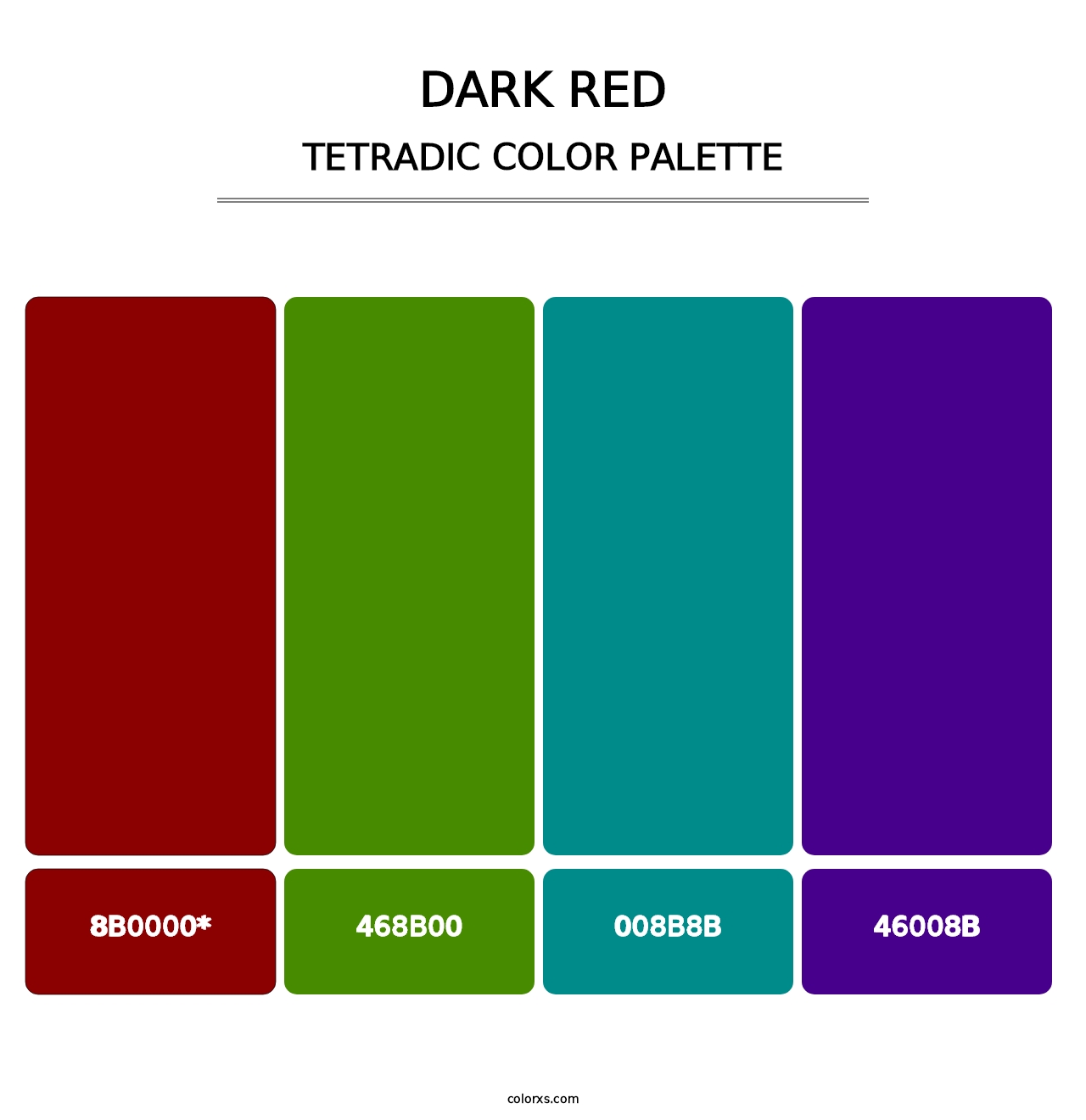 Dark Red - Tetradic Color Palette