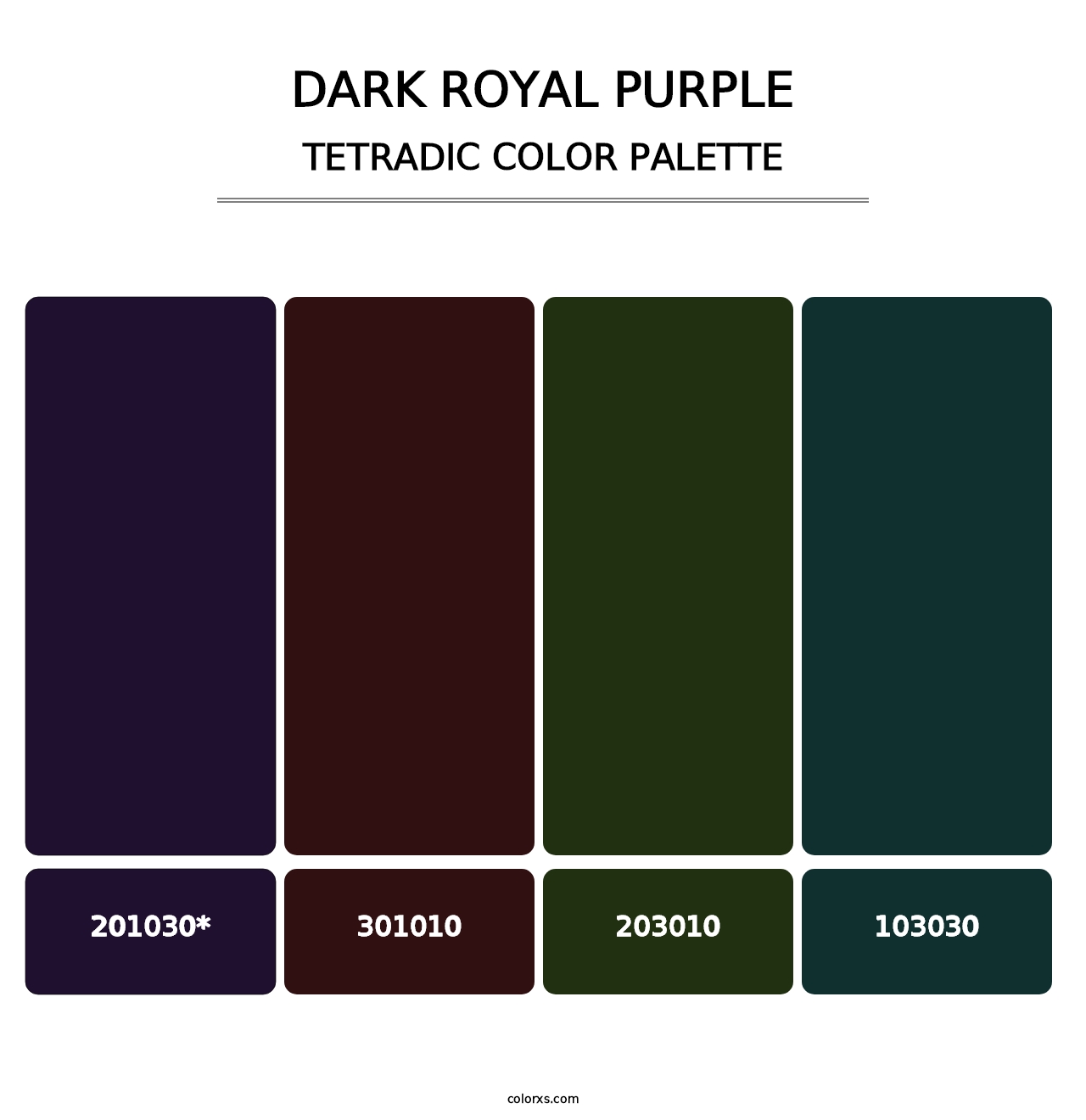 Dark Royal purple - Tetradic Color Palette