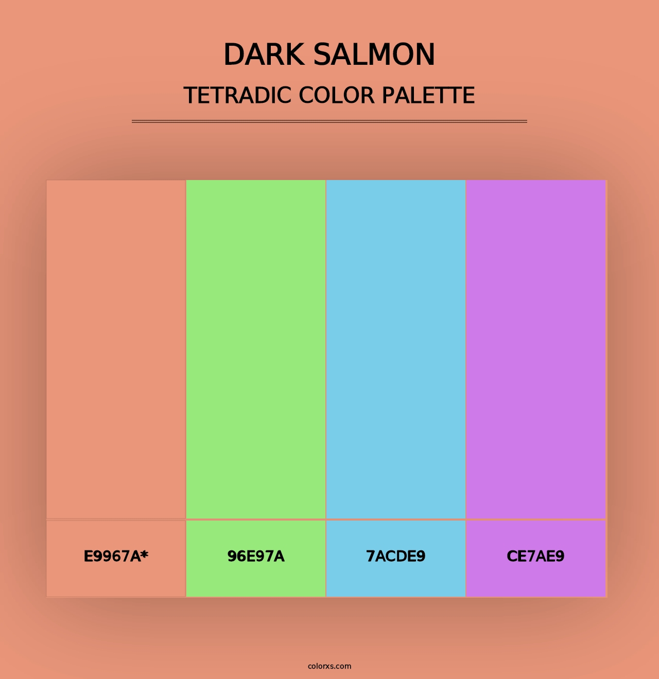 Dark Salmon - Tetradic Color Palette