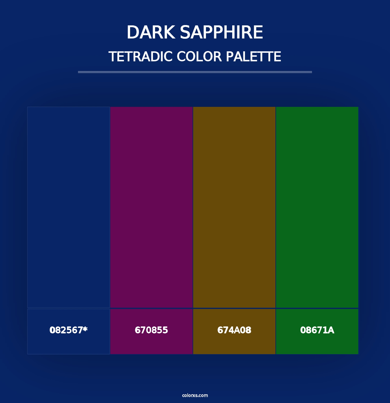 Dark Sapphire - Tetradic Color Palette