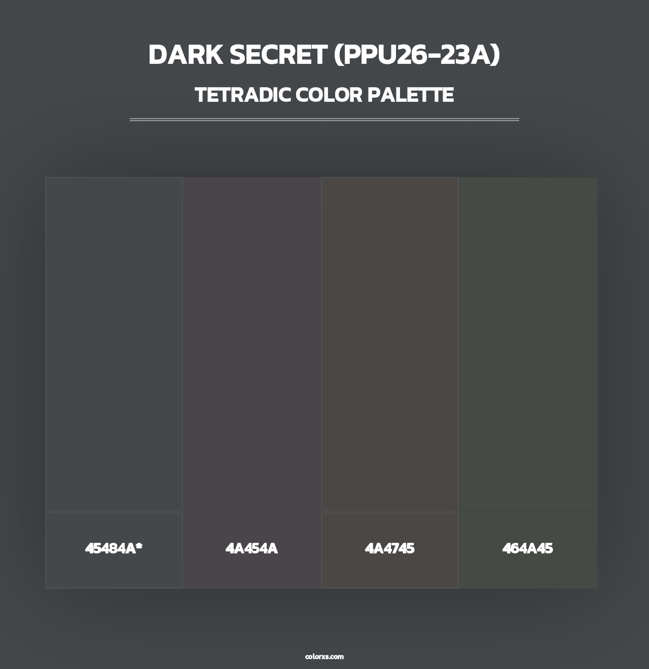 Dark Secret (PPU26-23A) - Tetradic Color Palette