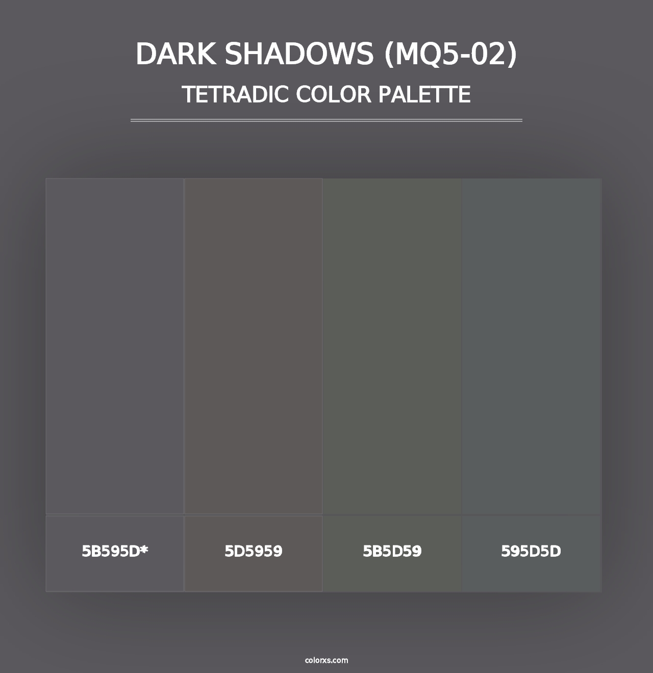 Dark Shadows (MQ5-02) - Tetradic Color Palette