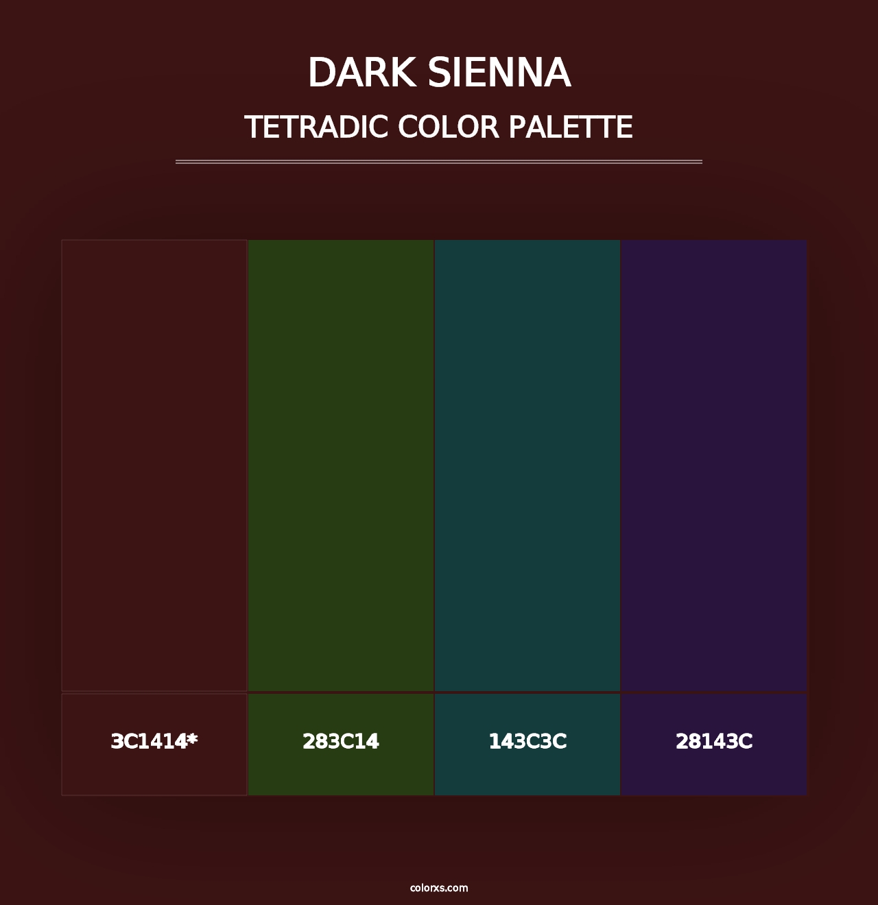 Dark Sienna - Tetradic Color Palette