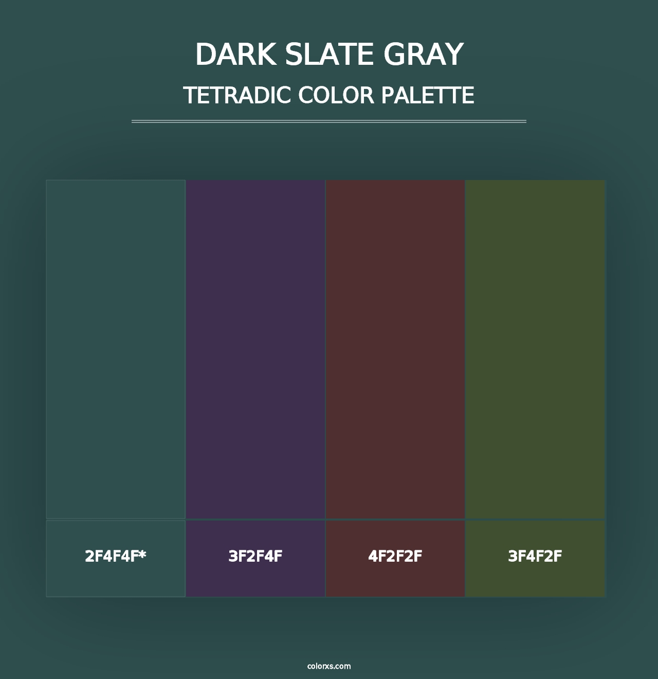 Dark Slate Gray - Tetradic Color Palette