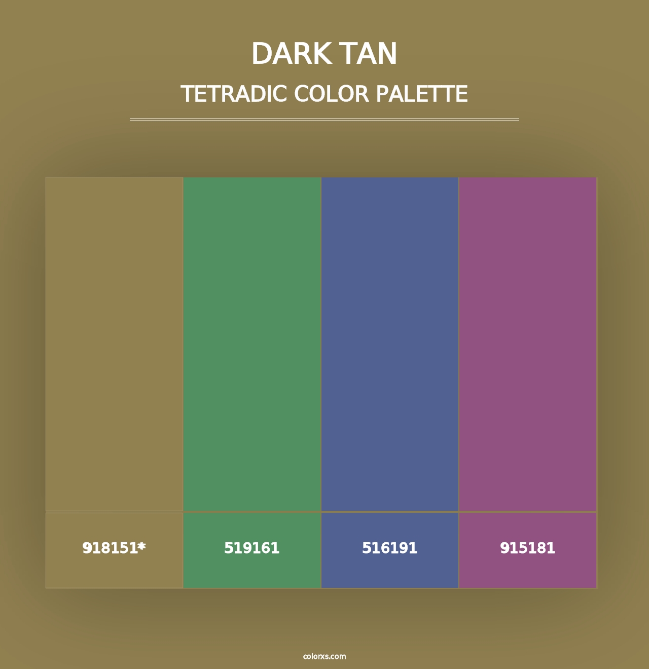 Dark Tan - Tetradic Color Palette