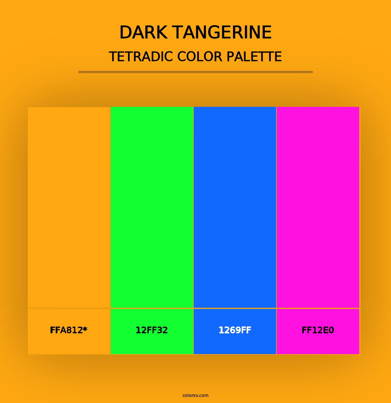 Dark Tangerine - Tetradic Color Palette