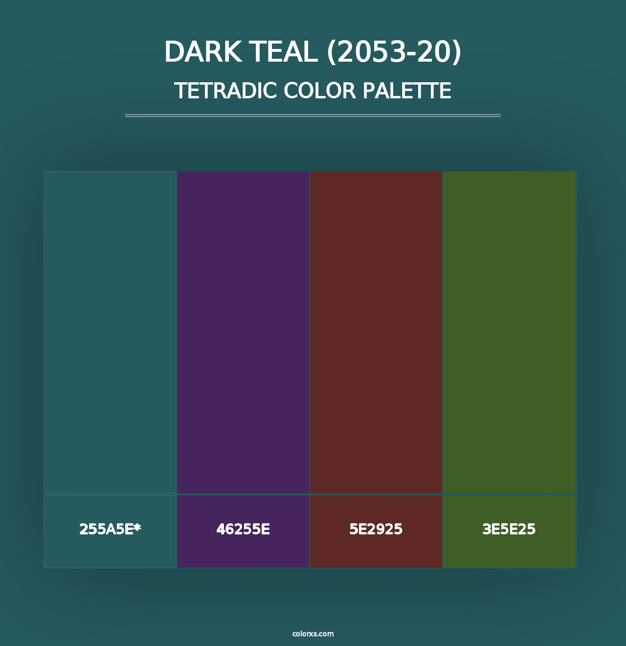 Dark Teal (2053-20) - Tetradic Color Palette