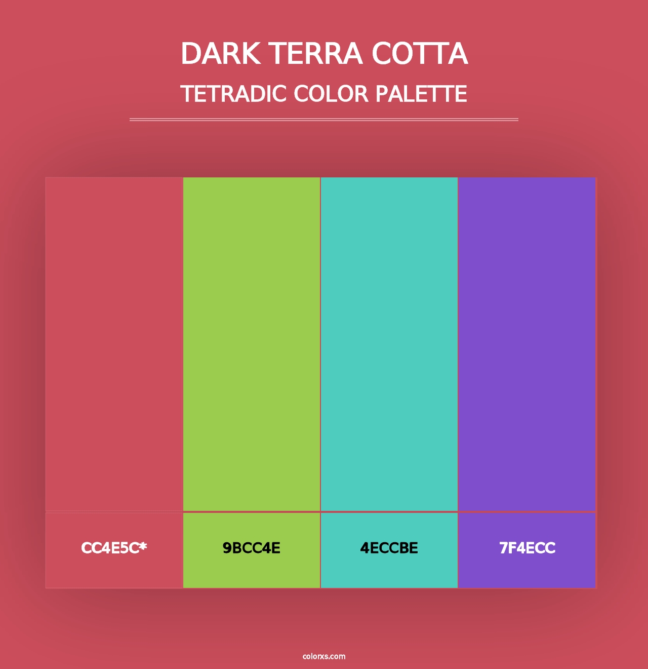 Dark Terra Cotta - Tetradic Color Palette