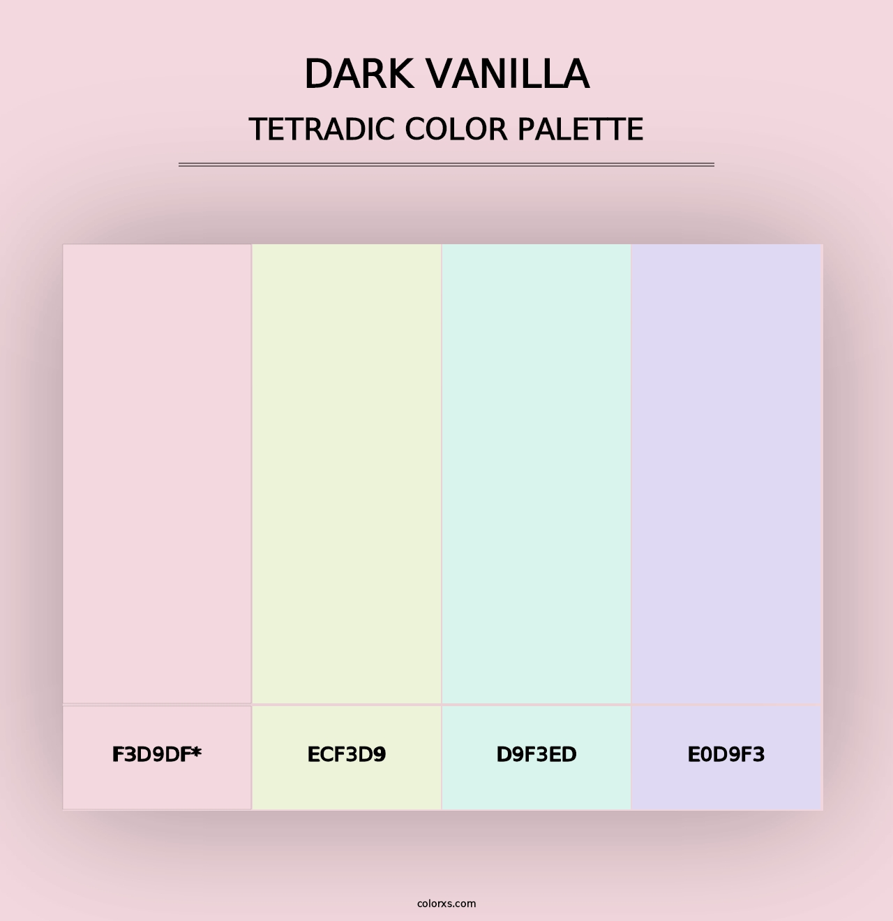 Dark Vanilla - Tetradic Color Palette