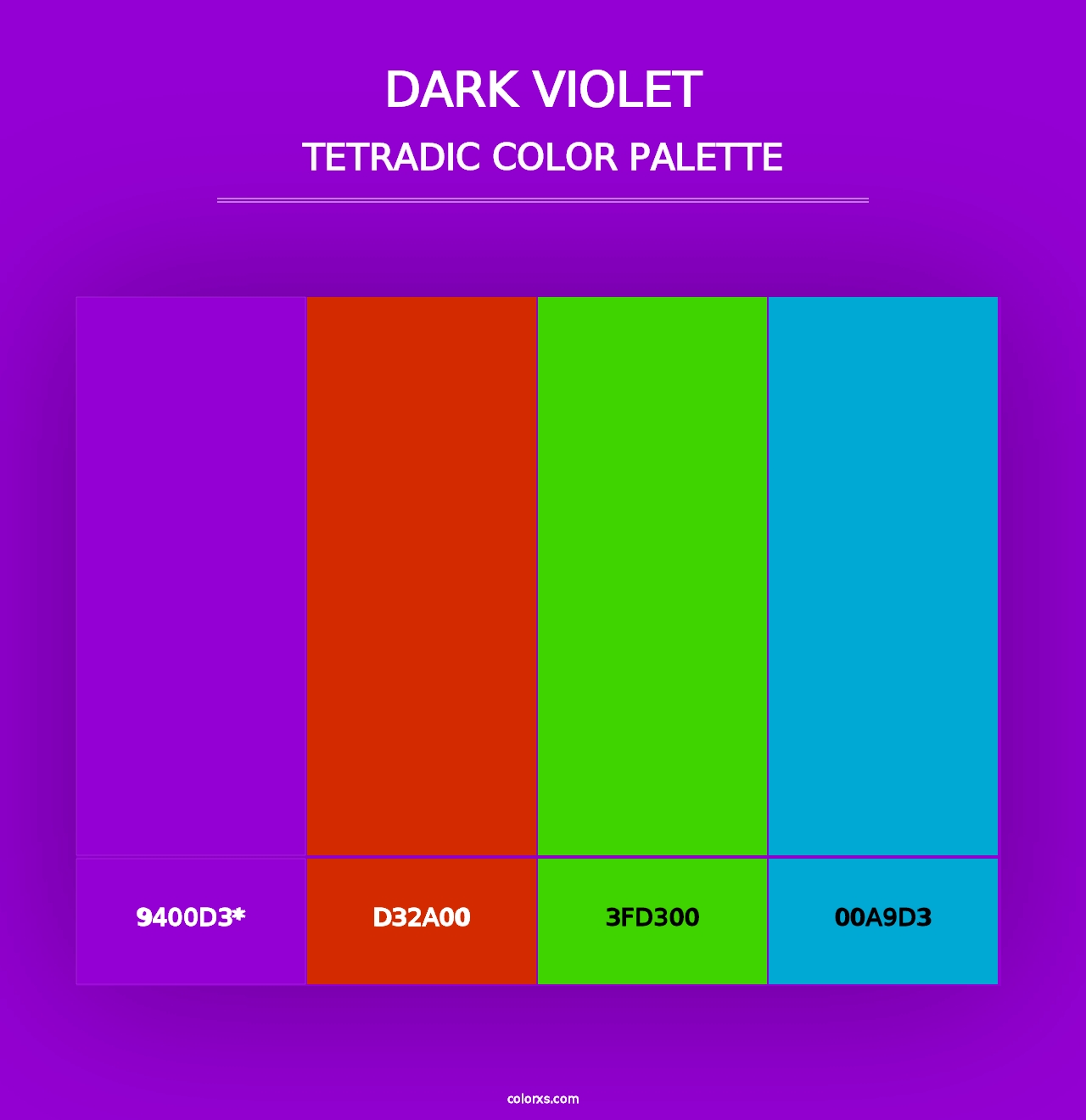 Dark Violet - Tetradic Color Palette