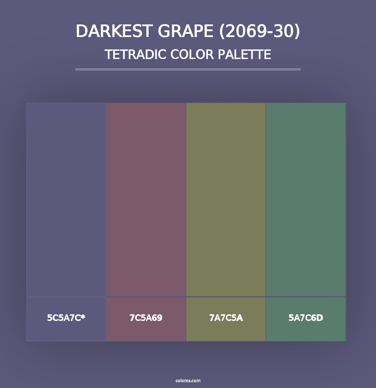 Darkest Grape (2069-30) - Tetradic Color Palette