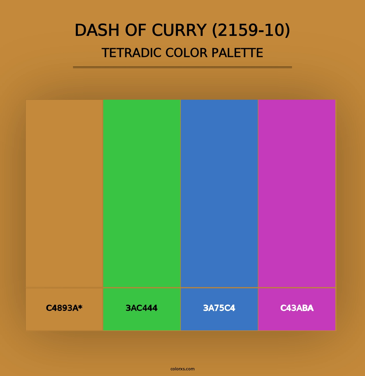 Dash of Curry (2159-10) - Tetradic Color Palette