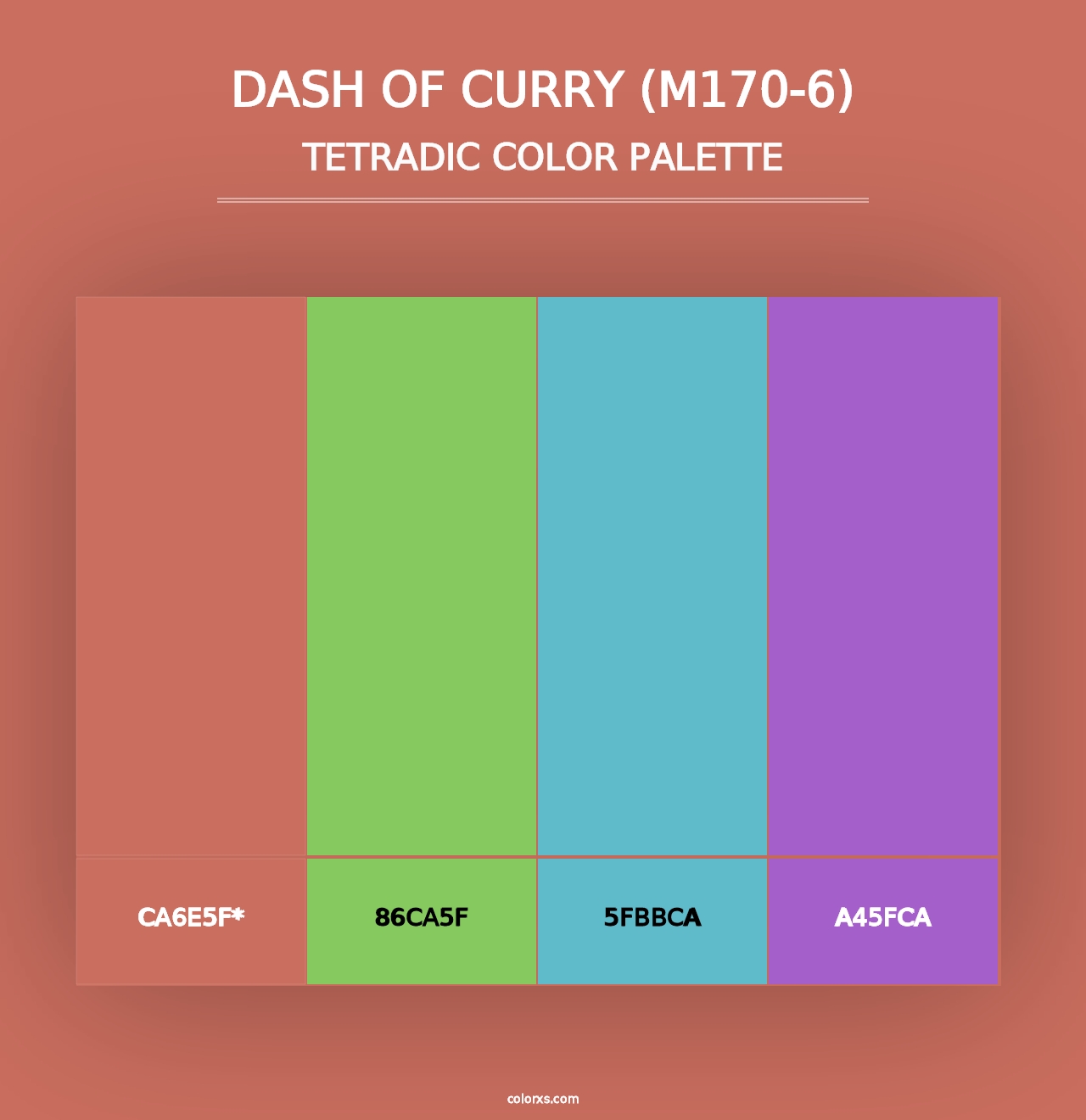 Dash Of Curry (M170-6) - Tetradic Color Palette