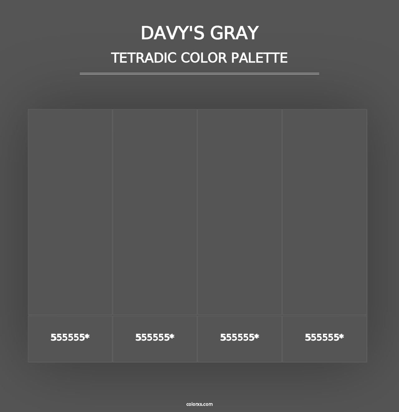 Davy's gray - Tetradic Color Palette