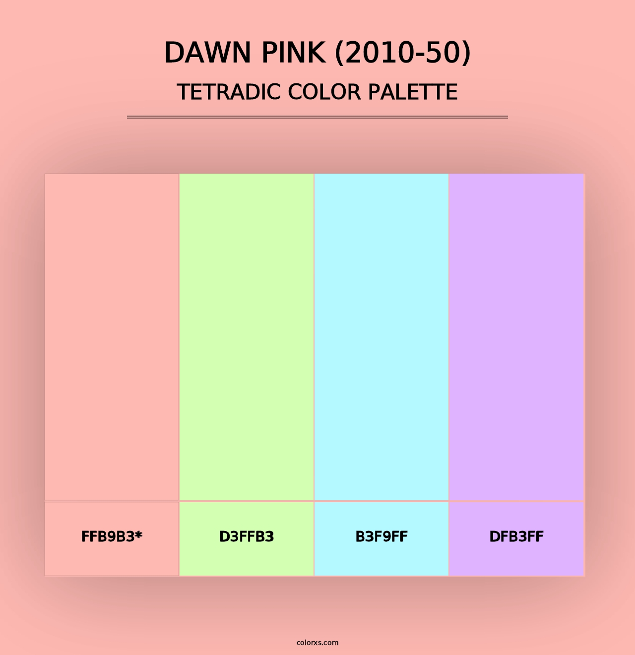 Dawn Pink (2010-50) - Tetradic Color Palette