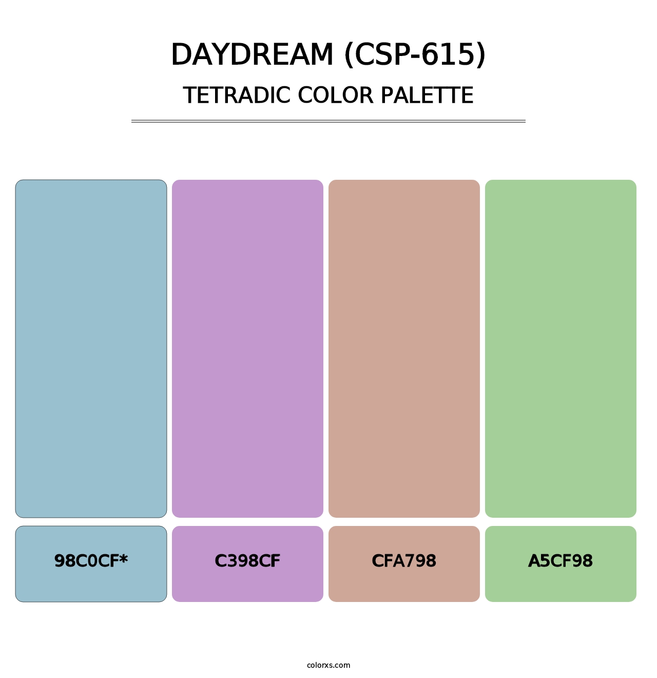 Daydream (CSP-615) - Tetradic Color Palette