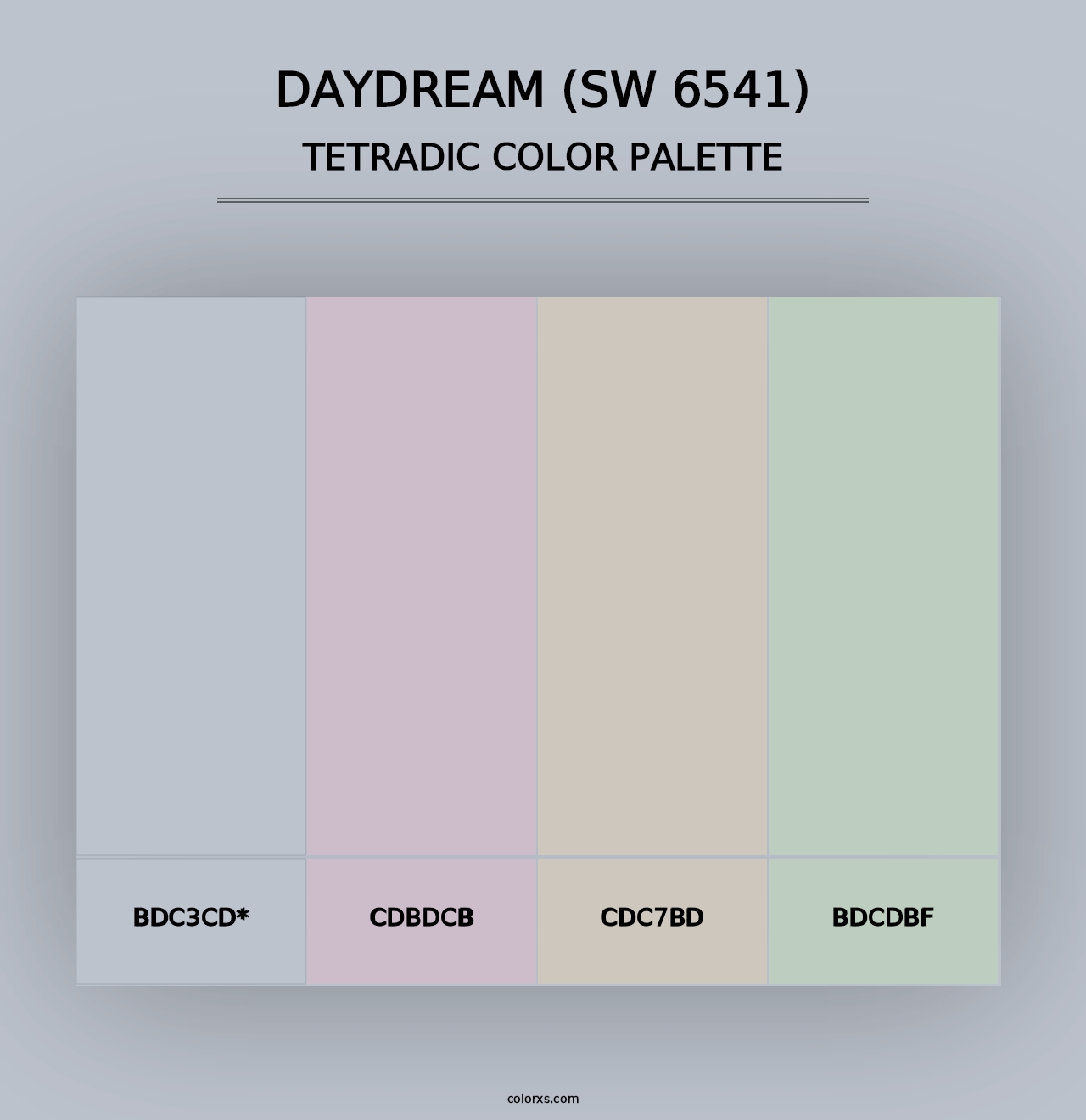 Daydream (SW 6541) - Tetradic Color Palette