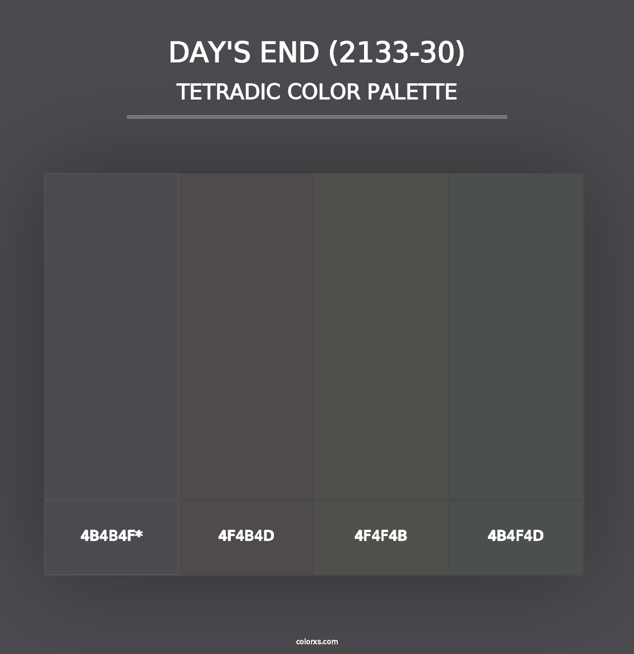 Day's End (2133-30) - Tetradic Color Palette