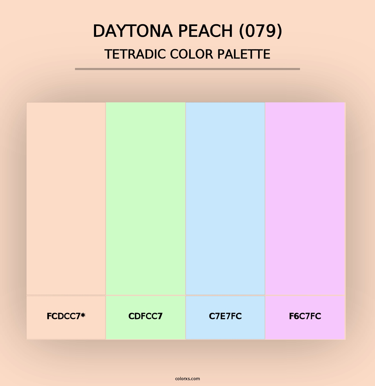 Daytona Peach (079) - Tetradic Color Palette