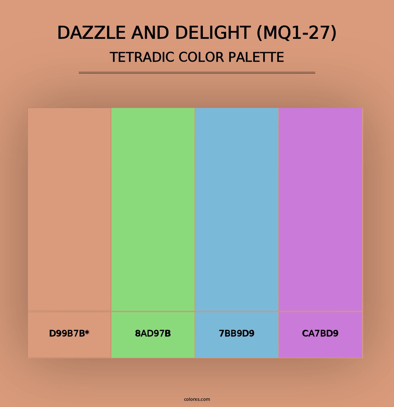 Dazzle And Delight (MQ1-27) - Tetradic Color Palette