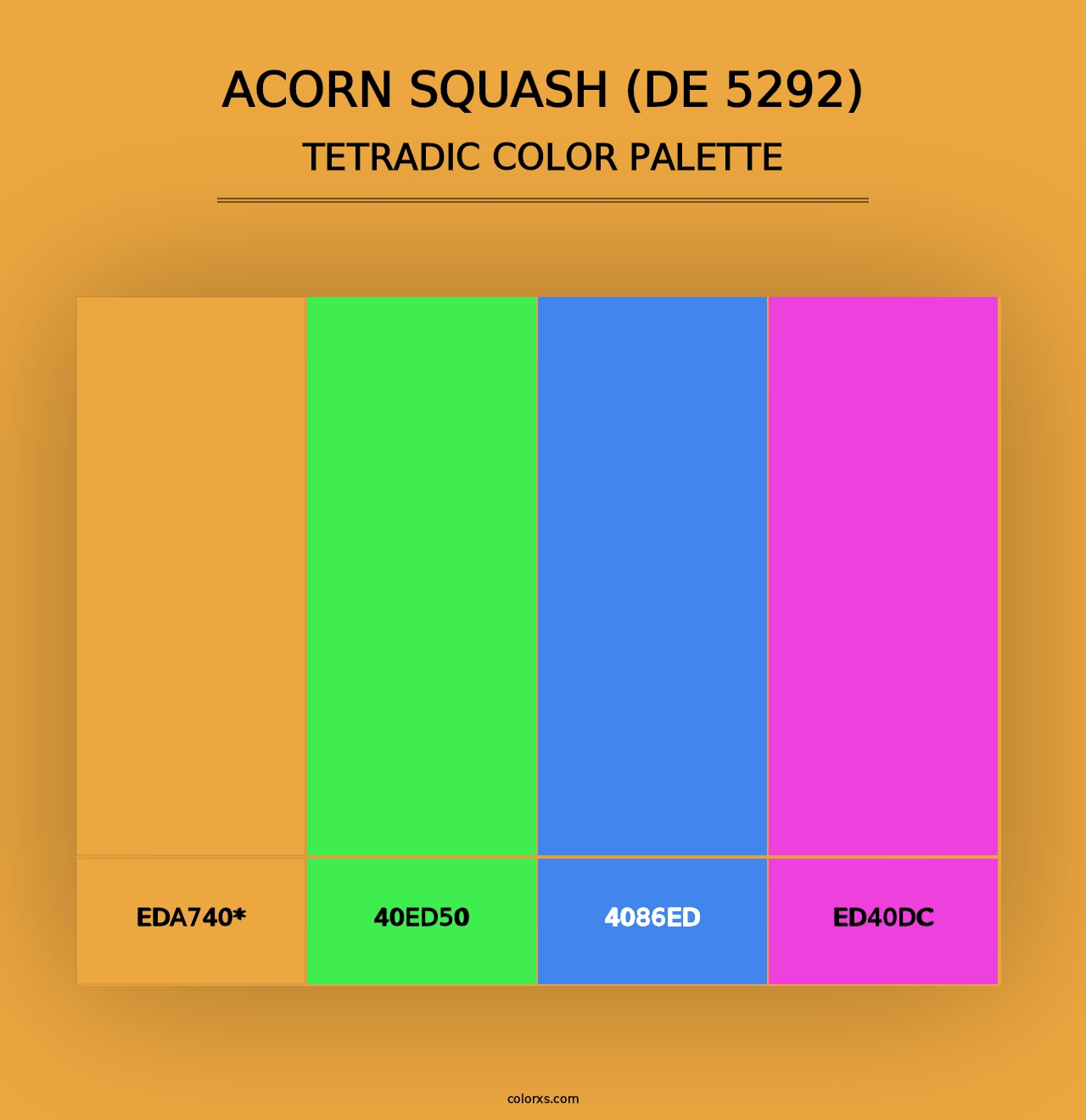 Acorn Squash (DE 5292) - Tetradic Color Palette