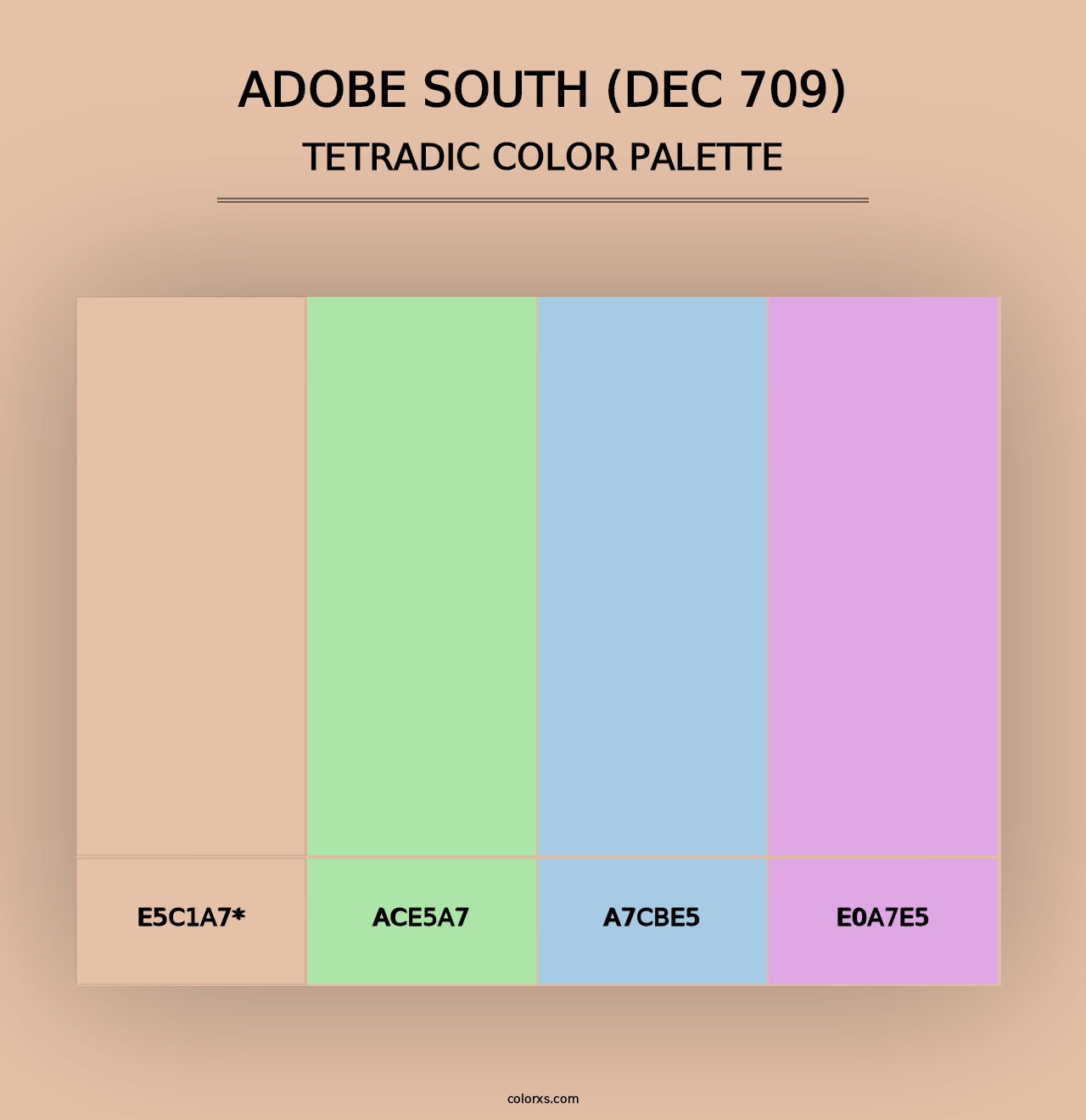 Adobe South (DEC 709) - Tetradic Color Palette